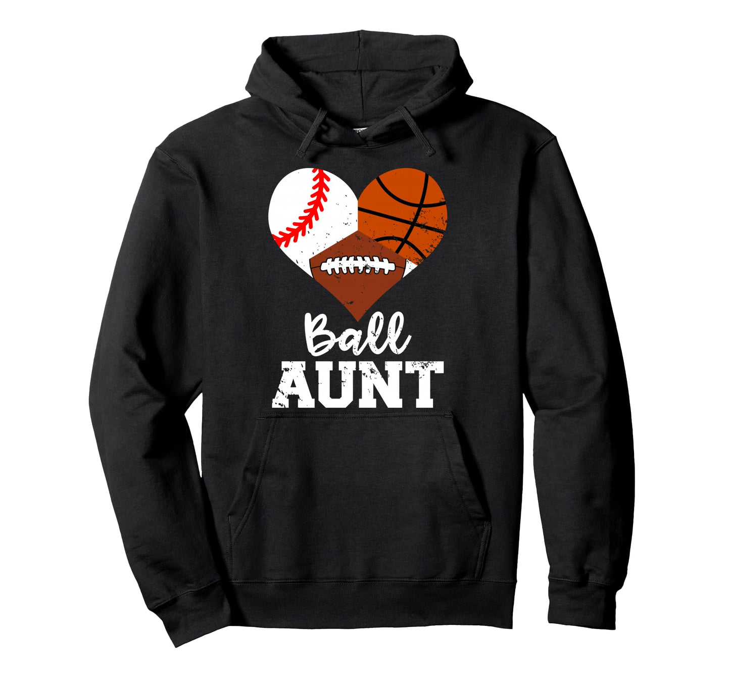 Ball Aunt Baseball Basketball Football Hoodie - Minimalist Print Unisex - T-Shirt, Sweatshirt, Hoodie