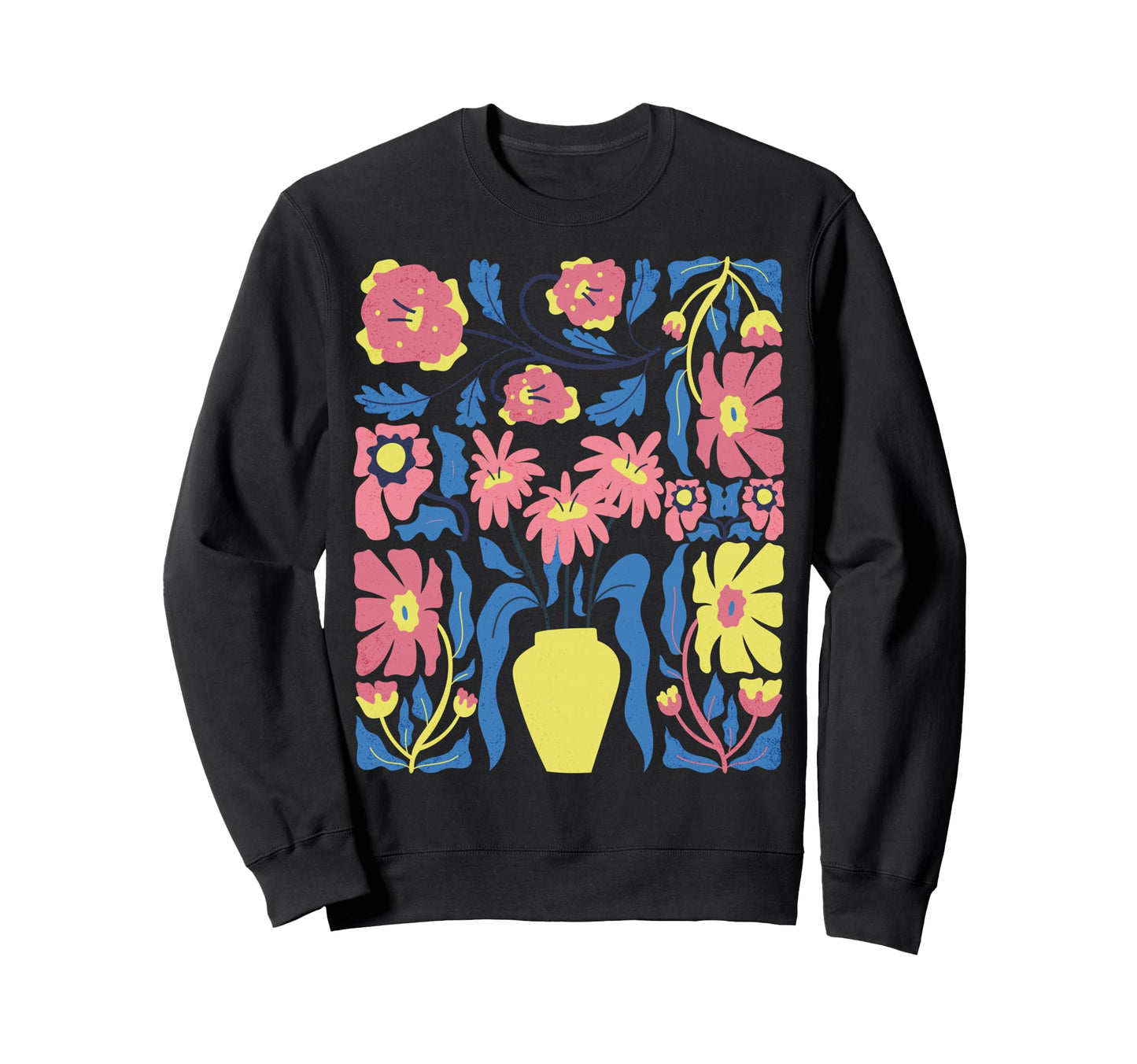 Boho Abstract Flowers Bohemian Sweatshirt - Fun Novelty Design Unisex - T-Shirt, Sweatshirt, Hoodie