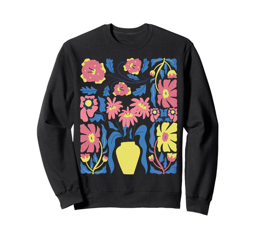 Boho Abstract Flowers Bohemian Sweatshirt - Fun Novelty Design Unisex - T-Shirt, Sweatshirt, Hoodie