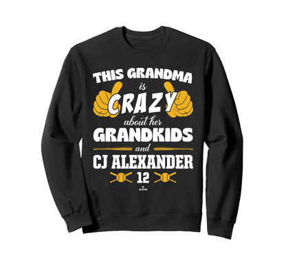 Grandma Crazy Cj Alexander Oakland Sweatshirt - Unique Graphic for Adults - T-Shirt, Sweatshirt, Hoodie