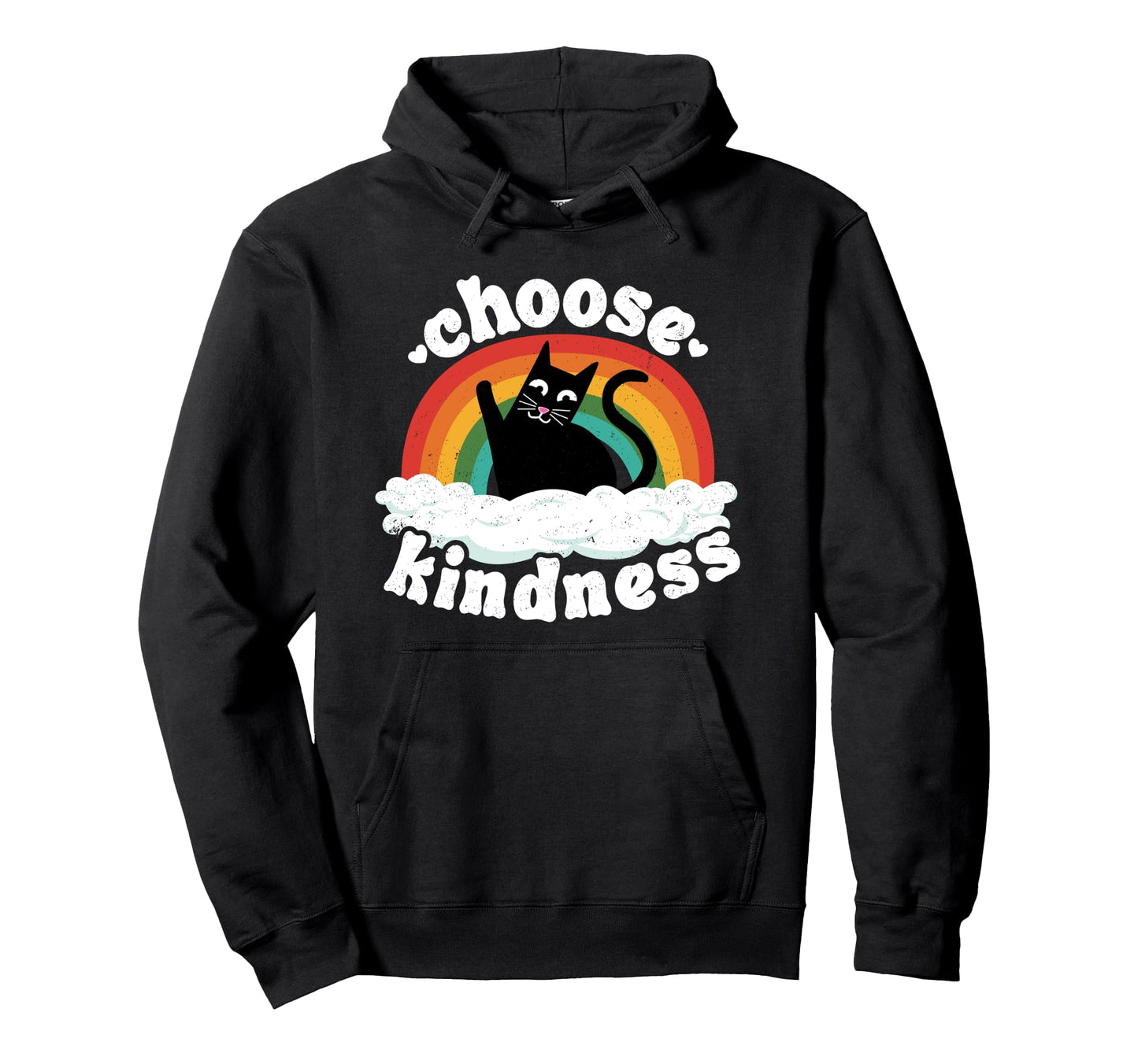 Anti Bullying Rainbow Peace Kind Hoodie - Fun Novelty Design for Adults - T-Shirt, Sweatshirt, Hoodie