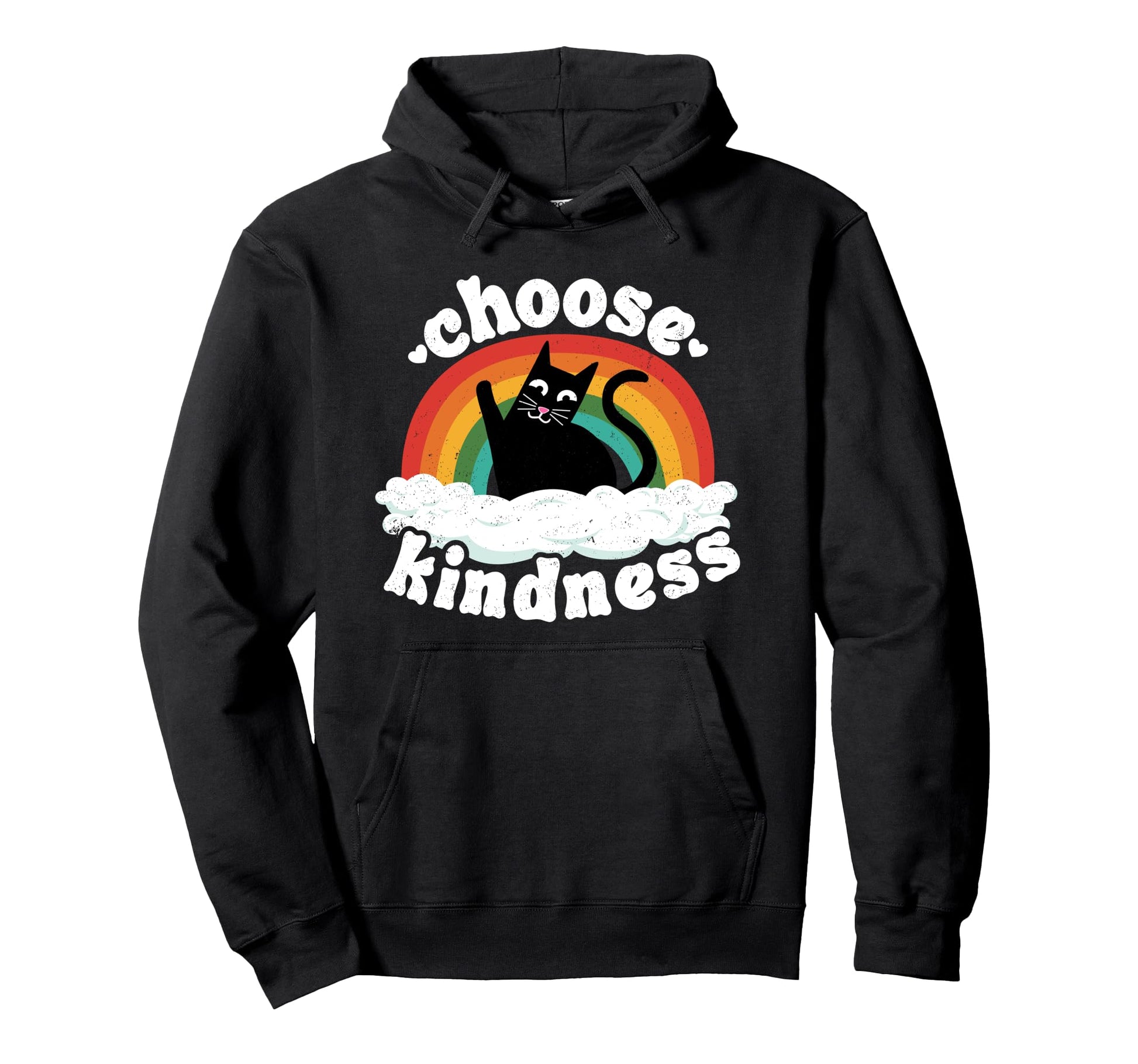 Anti Bullying Rainbow Peace Kind Hoodie - Fun Novelty Design for Adults - T-Shirt, Sweatshirt, Hoodie