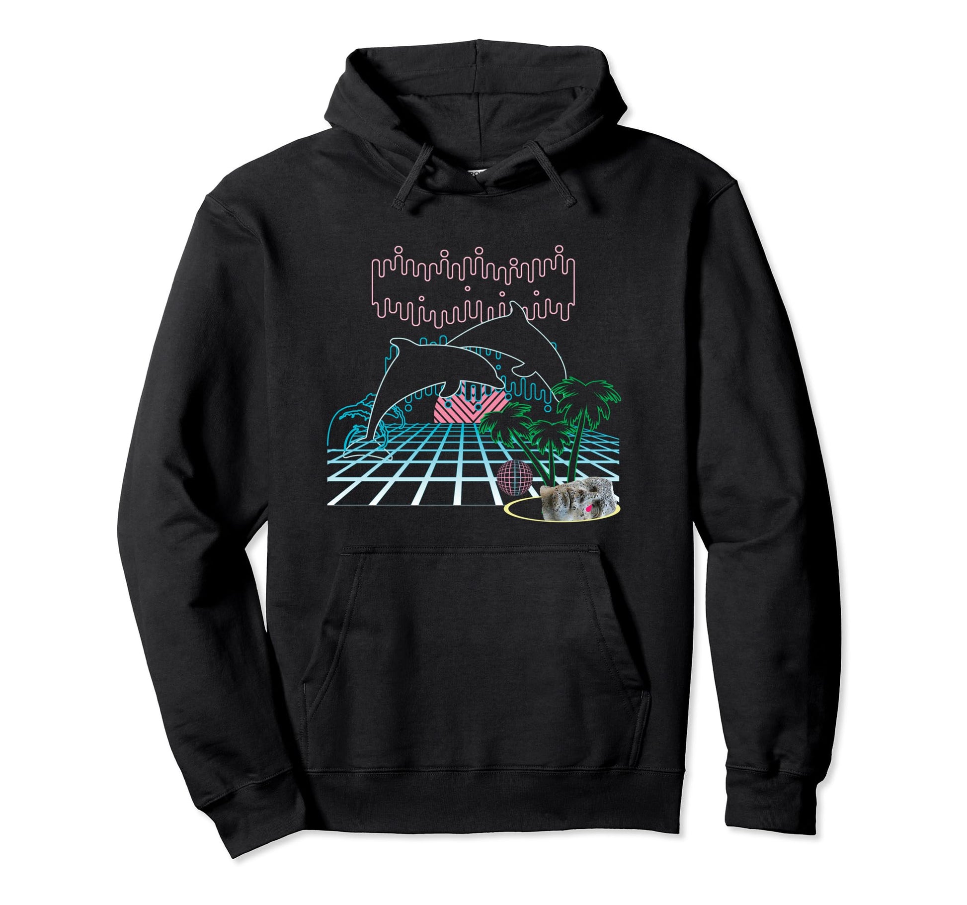 Vaporwave Hoodies Aesthetic Art Hoodie - Custom Art Print for Adults - T-Shirt, Sweatshirt, Hoodie