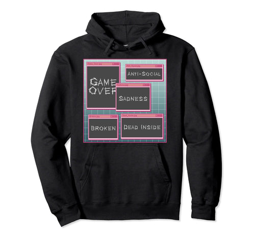 Vaporwave Aesthetic Gothic Sad Emo Goth Hoodie - Fun Novelty Design Unisex - T-Shirt, Sweatshirt, Hoodie