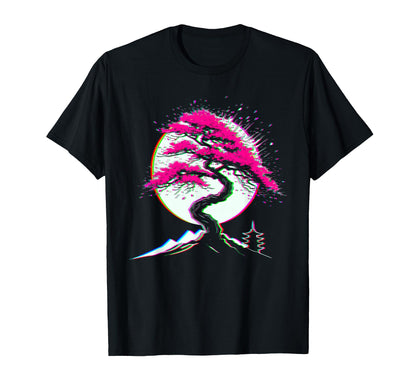Mount Fuji Art Sakura Japan Vaporwave T-Shirt - Streetwear Style Men Women - T-Shirt, Sweatshirt, Hoodie