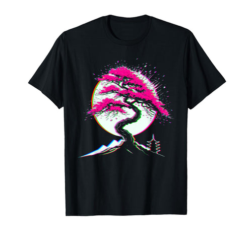 Mount Fuji Art Sakura Japan Vaporwave T-Shirt - Streetwear Style Men Women - T-Shirt, Sweatshirt, Hoodie