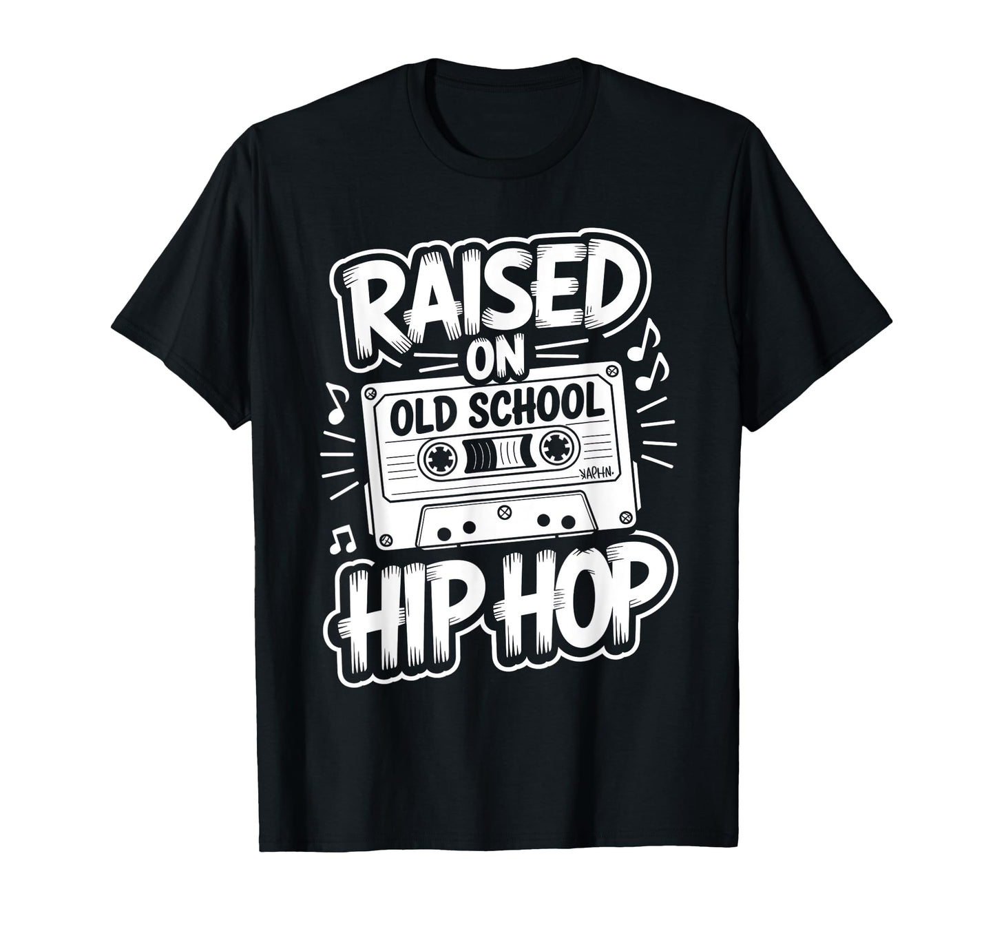 Raised Old School Hip Hop Cassette Rap T-Shirt - Graphic Print Men Women - T-Shirt, Sweatshirt, Hoodie
