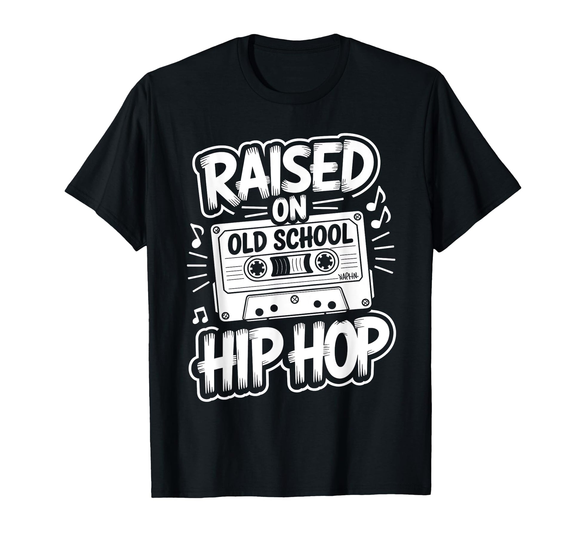 Raised Old School Hip Hop Cassette Rap T-Shirt - Graphic Print Men Women - T-Shirt, Sweatshirt, Hoodie