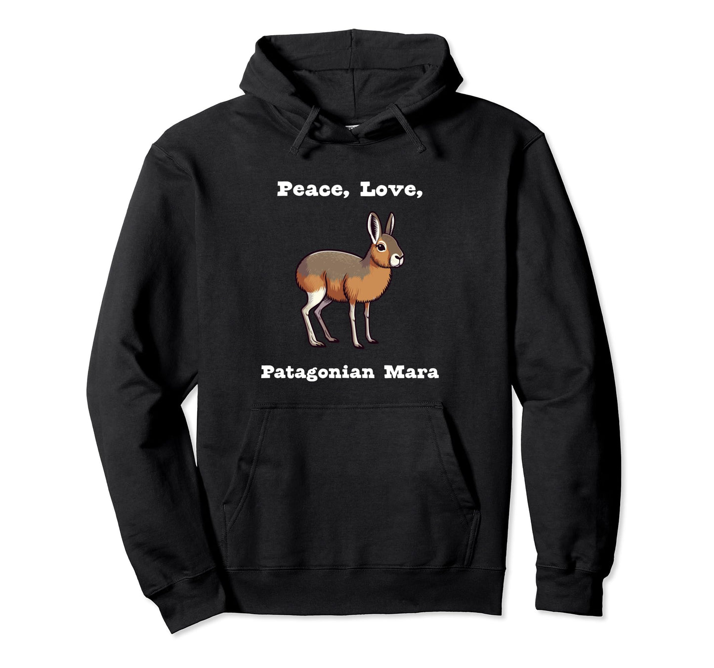 Patagonian Mara Peace Love Hoodie - Trendy Graphic for Adults - T-Shirt, Sweatshirt, Hoodie