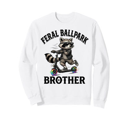 Raccoon And Scooter Feral Sweatshirt - Casual Everyday Wear Men Women - T-Shirt, Sweatshirt, Hoodie