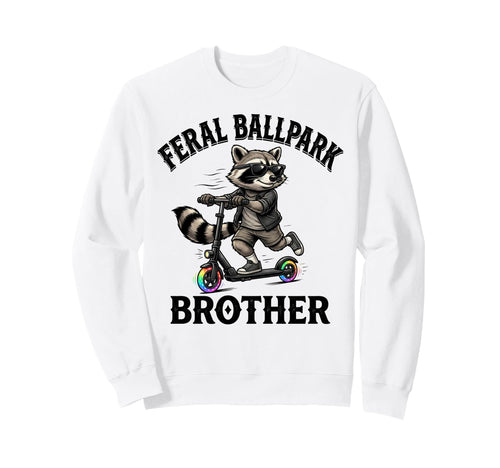 Raccoon And Scooter Feral Sweatshirt - Casual Everyday Wear Men Women - T-Shirt, Sweatshirt, Hoodie