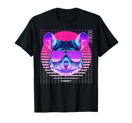 Chinchilla Sunglasses Pet Vaporwave T-Shirt - Graphic Print Unisex - T-Shirt, Sweatshirt, Hoodie