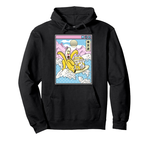 Banana Milk Carton Surfing Japan Hoodie - Minimalist Print for Adults - T-Shirt, Sweatshirt, Hoodie