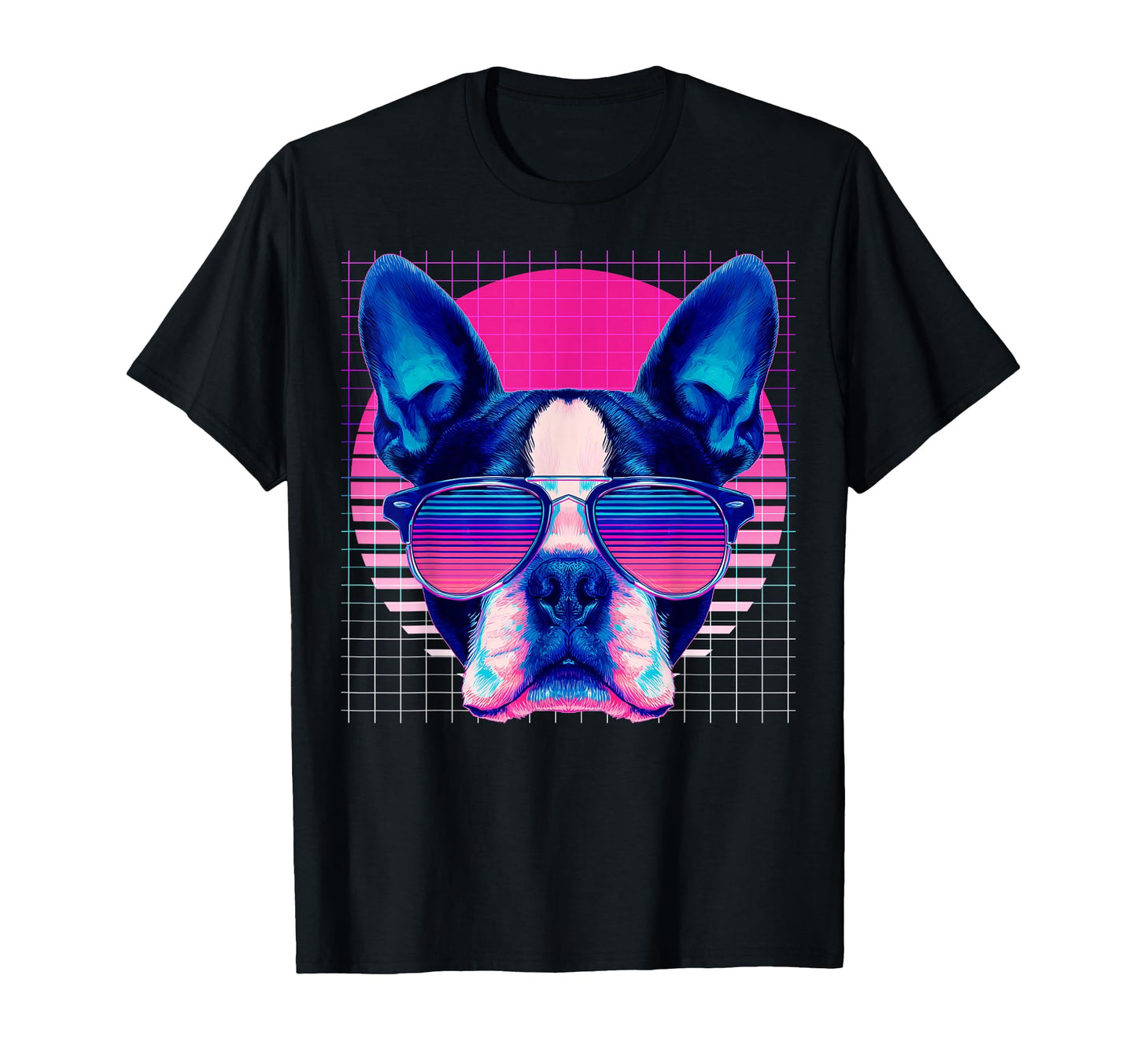 Boston Terrier Sunglasses Dog T-Shirt - Streetwear Style for Adults - T-Shirt, Sweatshirt, Hoodie