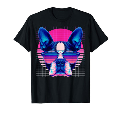 Boston Terrier Sunglasses Dog T-Shirt - Streetwear Style for Adults - T-Shirt, Sweatshirt, Hoodie