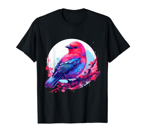 Vaporwave Aesthetic Scarlet Tanager T-Shirt - Aesthetic Graphic Unisex - T-Shirt, Sweatshirt, Hoodie