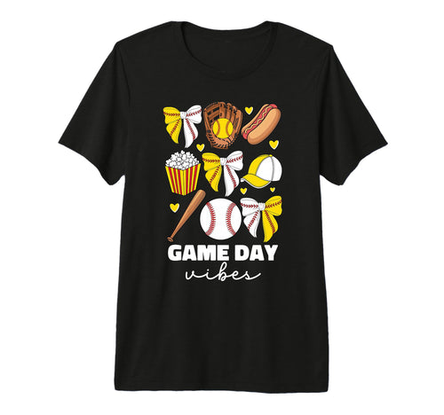 Baseball And Softball Mom Game Day T-Shirt - Fun Novelty Design for Adults - T-Shirt, Sweatshirt, Hoodie