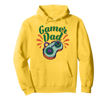 Gamer Dad Gaming Father Fathers Day Hoodie - Casual Everyday Wear Unisex - T-Shirt, Sweatshirt, Hoodie