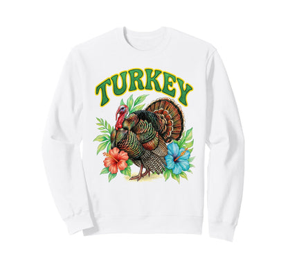 Turkey Groovy Floral Turkey Sweatshirt - Custom Art Print for Adults - T-Shirt, Sweatshirt, Hoodie