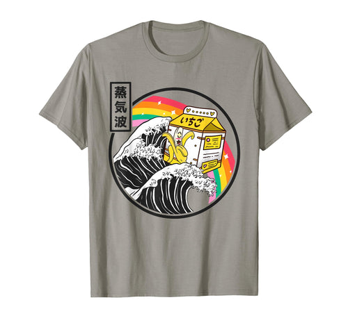 Banana Milk Carton Great Wave Kawaii T-Shirt - Streetwear Style for Adults - T-Shirt, Sweatshirt, Hoodie