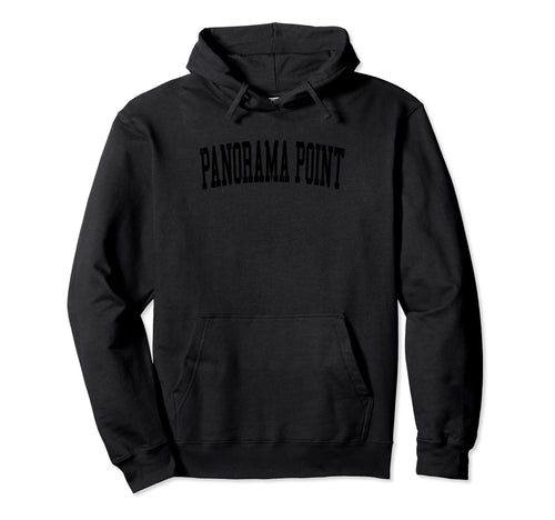 Panorama Point Distressed Black Varsity Hoodie - Custom Art Print Men Women - T-Shirt, Sweatshirt, Hoodie
