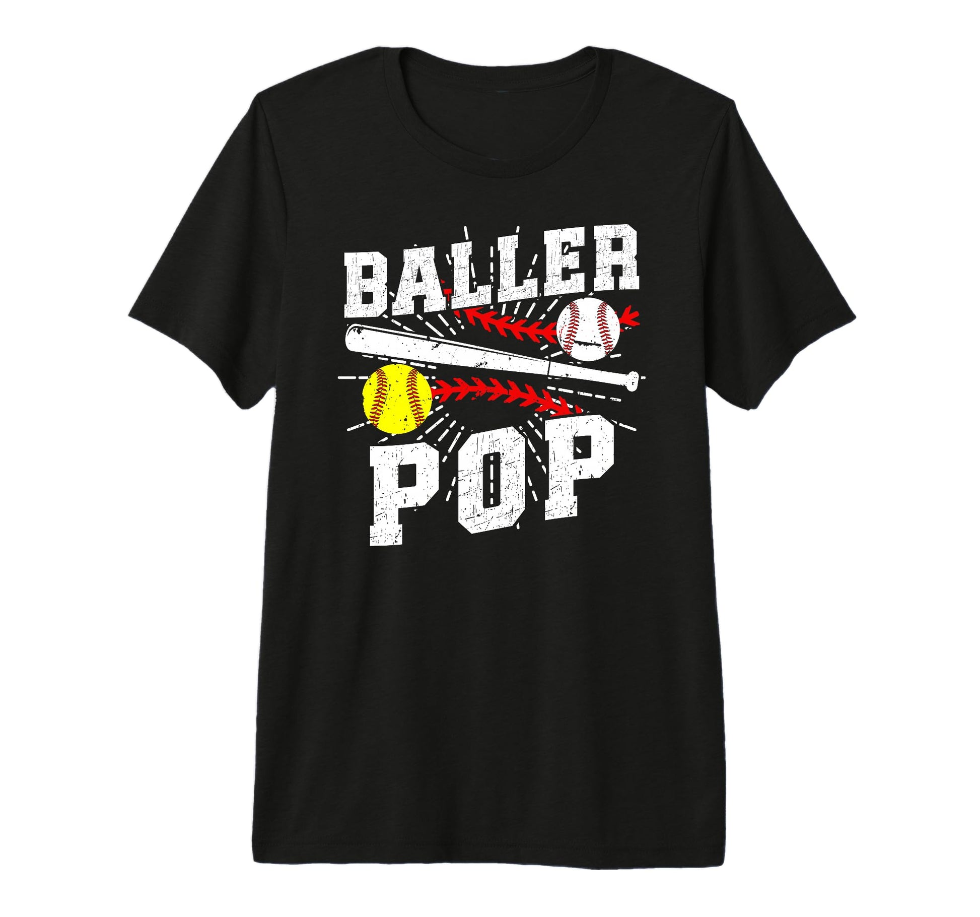 Mens Baller Pop Proud Softball Baseball T-Shirt - Unique Graphic Unisex - T-Shirt, Sweatshirt, Hoodie