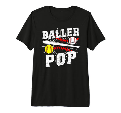Mens Baller Pop Proud Softball Baseball T-Shirt - Unique Graphic Unisex - T-Shirt, Sweatshirt, Hoodie