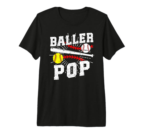 Mens Baller Pop Proud Softball Baseball T-Shirt - Unique Graphic Unisex - T-Shirt, Sweatshirt, Hoodie