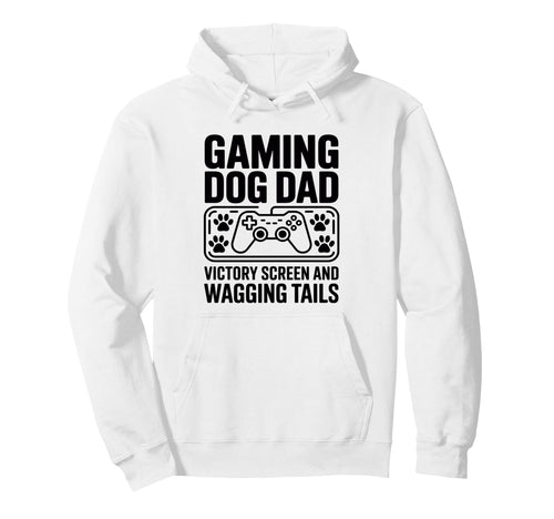 Gaming Dog Dad Victory Screen And Hoodie - Graphic Print for Adults - T-Shirt, Sweatshirt, Hoodie