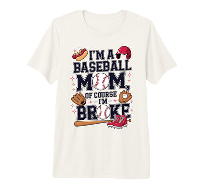 Funny Baseball Mom Sports Season Tri T-Shirt - Novelty Apparel for Adults - T-Shirt, Sweatshirt, Hoodie