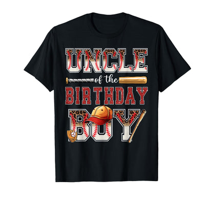 Uncle Birthday Baseball Player Bday T-Shirt - Novelty Apparel Men Women - T-Shirt, Sweatshirt, Hoodie