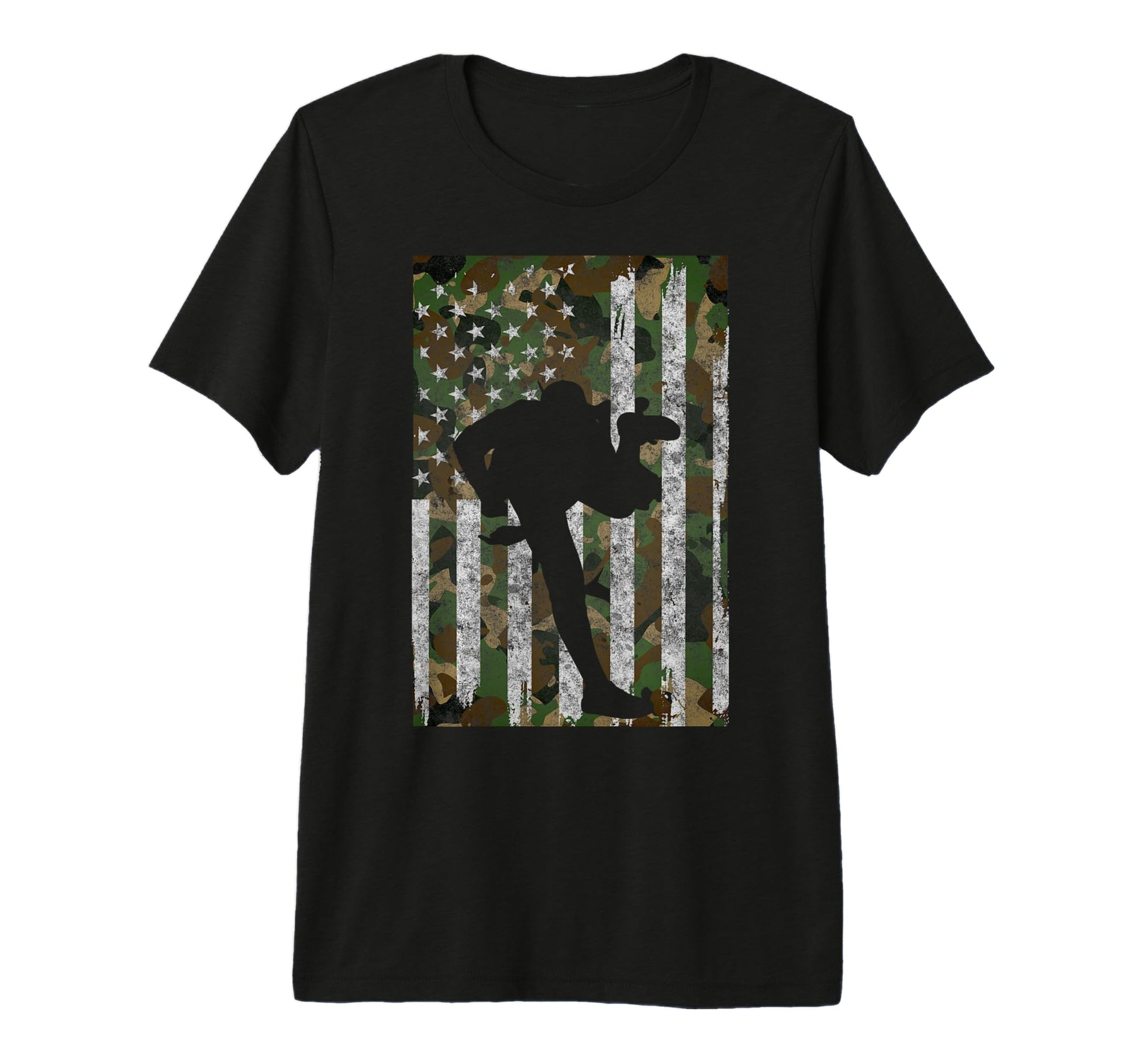 Baseball Us Camouflage Flag Baseball T-Shirt - Minimalist Print Men Women - T-Shirt, Sweatshirt, Hoodie