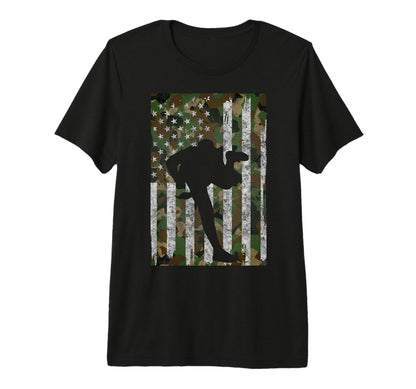 Baseball Us Camouflage Flag Baseball T-Shirt - Minimalist Print Men Women - T-Shirt, Sweatshirt, Hoodie