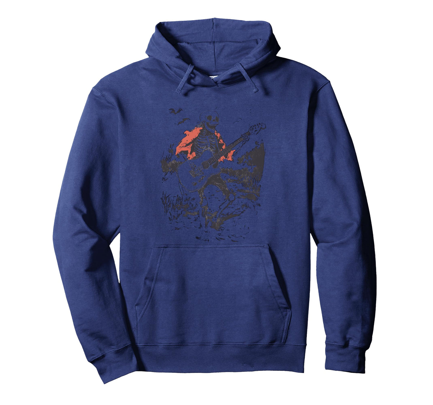 Dancing Skeleton Playing Guitar Hoodie - Fun Novelty Design for Adults - T-Shirt, Sweatshirt, Hoodie