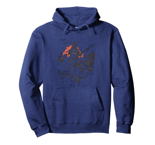 Dancing Skeleton Playing Guitar Hoodie - Fun Novelty Design for Adults - T-Shirt, Sweatshirt, Hoodie