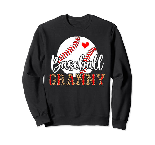 Baseball Granny Leopard Grandma Sweatshirt - Streetwear Style Unisex - T-Shirt, Sweatshirt, Hoodie
