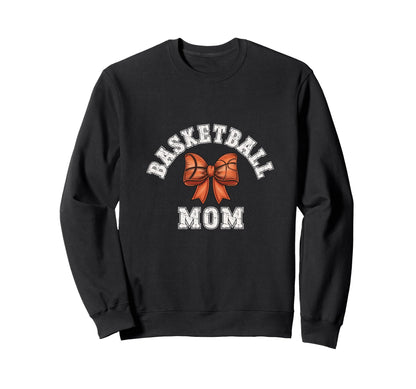 Coquette Basketball Mom Bow Game Day Sweatshirt - Trendy Graphic Men Women - T-Shirt, Sweatshirt, Hoodie