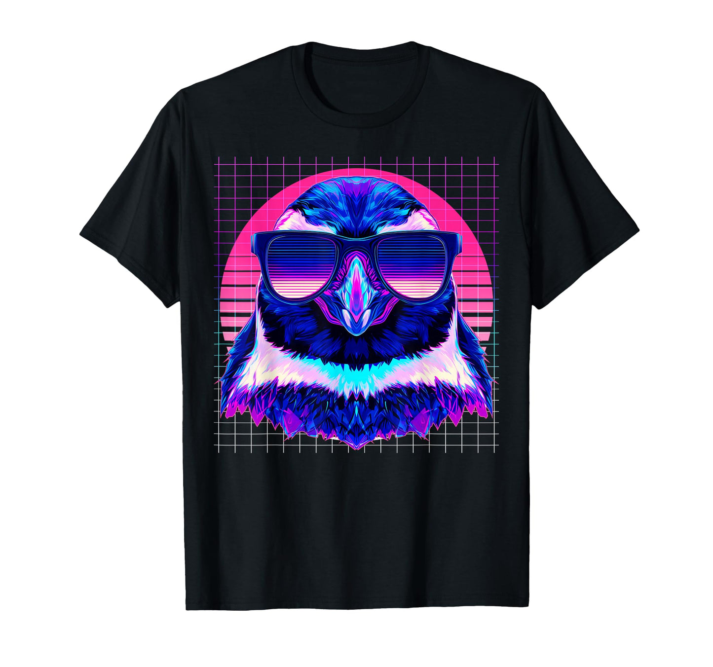 Penguin Sunglasses Animal Vaporwave T-Shirt - Trendy Graphic Unisex - T-Shirt, Sweatshirt, Hoodie
