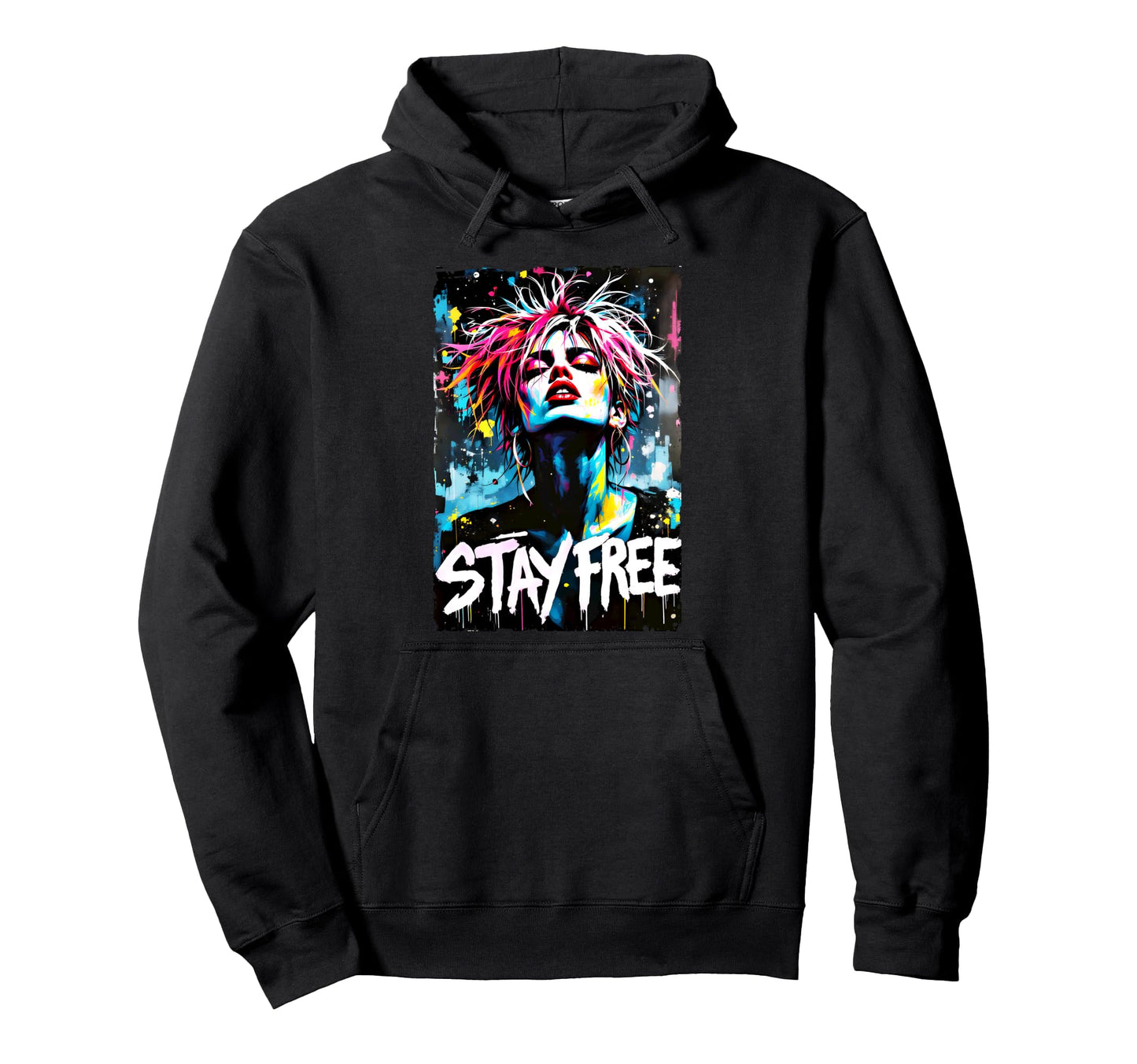 Punk 90S Grunge Graffiti Street Art Hoodie - Aesthetic Graphic for Adults - T-Shirt, Sweatshirt, Hoodie