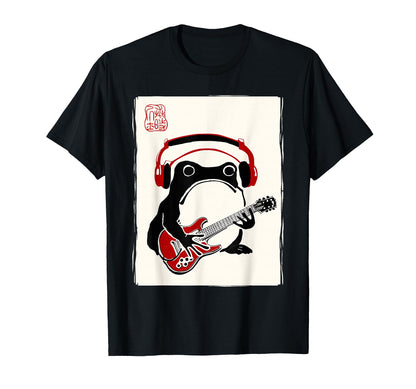 Funny Grumpy Frog Guitar Rock Music T-Shirt - Fun Novelty Design Unisex - T-Shirt, Sweatshirt, Hoodie