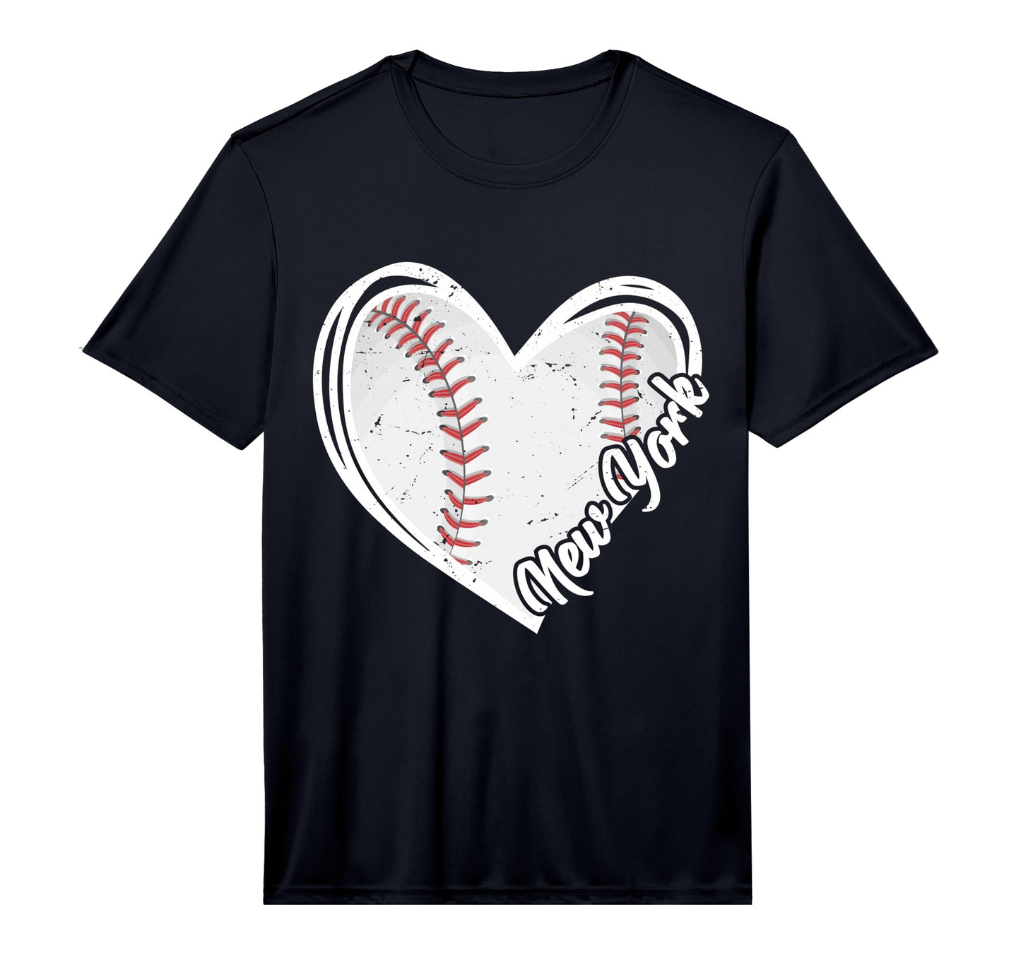 New York Baseball Fans Baseball Heart T-Shirt - Trendy Graphic Men Women - T-Shirt, Sweatshirt, Hoodie