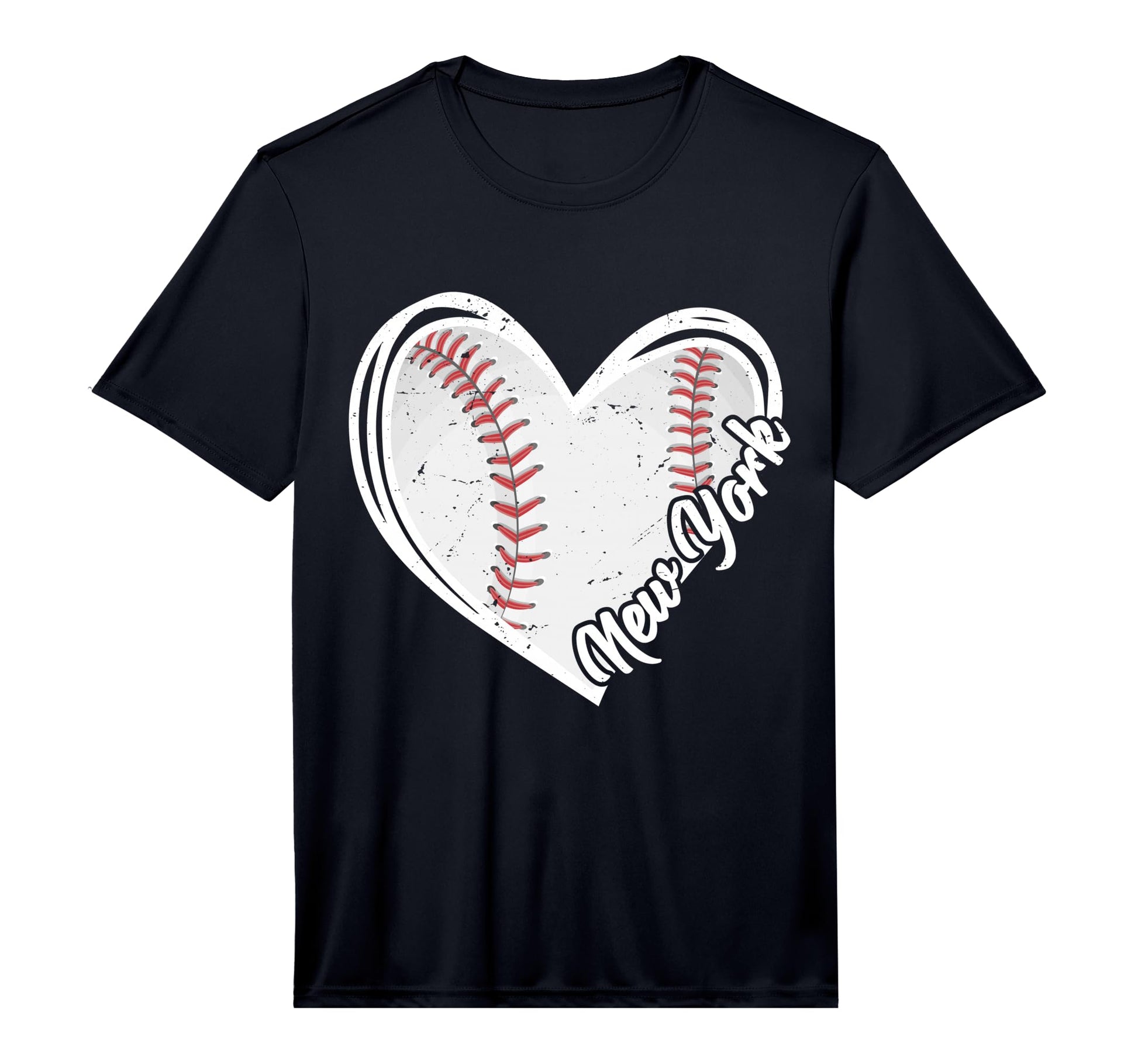 New York Baseball Fans Baseball Heart T-Shirt - Trendy Graphic Men Women - T-Shirt, Sweatshirt, Hoodie
