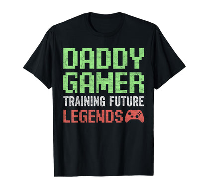 Gamer Dad Fathers Day Daddy Gamer T-Shirt - Fun Novelty Design Men Women - T-Shirt, Sweatshirt, Hoodie