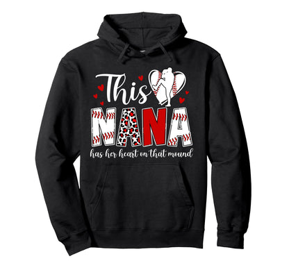 That Mound Baseball Pitcher Nana Baseball Hoodie - Graphic Print Unisex - T-Shirt, Sweatshirt, Hoodie