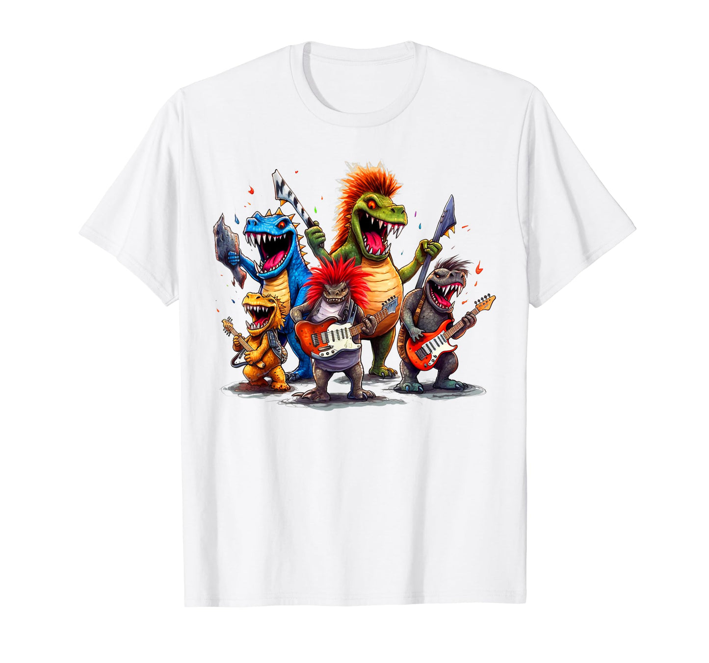 Dinosaurs Rock Legends Prehistoric T-Shirt - Aesthetic Graphic for Adults - T-Shirt, Sweatshirt, Hoodie