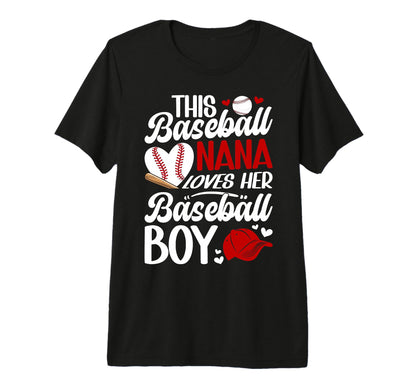 Proud Baseball Nana Baseball T-Shirt - Fun Novelty Design for Adults - T-Shirt, Sweatshirt, Hoodie