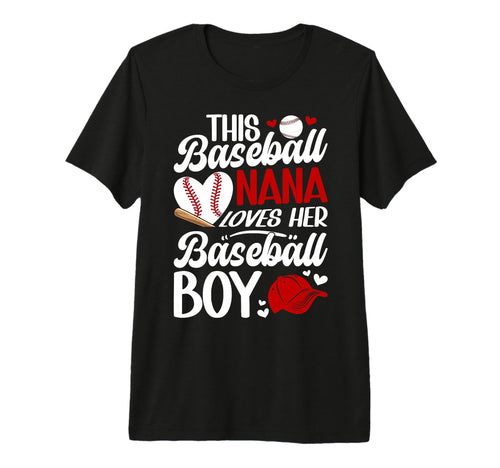 Proud Baseball Nana Baseball T-Shirt - Fun Novelty Design for Adults - T-Shirt, Sweatshirt, Hoodie