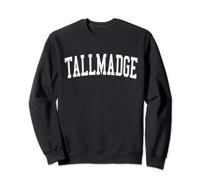 Tallmadge Oh Distressed White Sweatshirt - Fun Novelty Design Men Women - T-Shirt, Sweatshirt, Hoodie