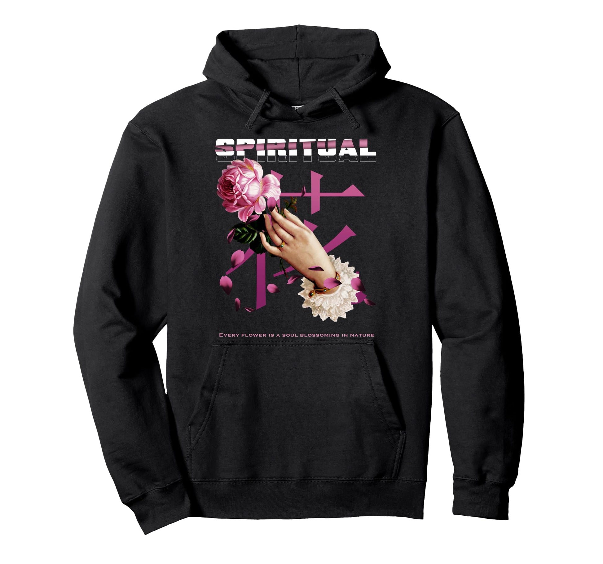 Spiritual Flower Soul Aesthetic Edgy Hoodie - Custom Art Print Unisex - T-Shirt, Sweatshirt, Hoodie