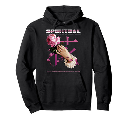Spiritual Flower Soul Aesthetic Edgy Hoodie - Custom Art Print Unisex - T-Shirt, Sweatshirt, Hoodie